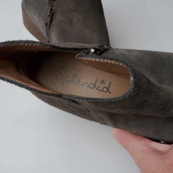 SPLENDID nubuck Hamptyn ankle bootie in smoke 7.5 - Picture 13 of 14